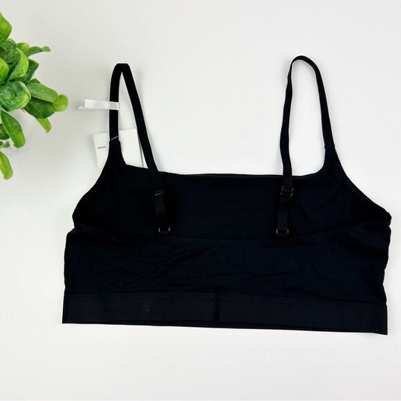 DKNY Cotton Blend Logo Wire-Free Bralette DK4509 Black Size Small - Picture 4 of 5